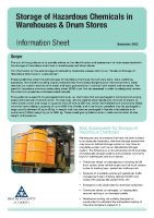 Storage of Hazardous Chemicals in Warehouses and Drum Stores  front page preview
              