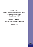 Safety Signs at Places of Work front page preview
              