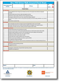 Hgv Driver Walk Around Check Sheet Health And Safety Authority
