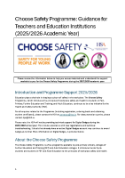 Choose Safety Programme: Guidance for Teachers and Education Institutions (2025/2026 Academic Year) front page preview
              