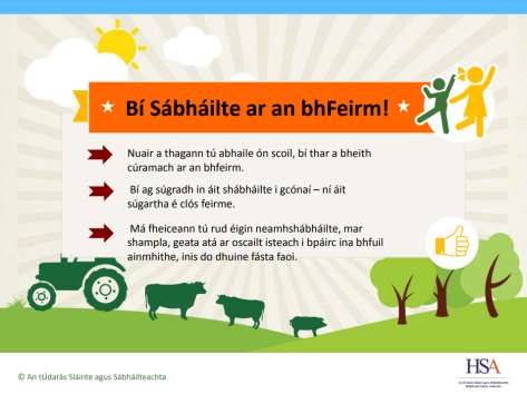 Farm Safety Primary School Presentation as Gaeilge