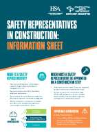 Safety Representative Information Sheet - Construction front page preview
              