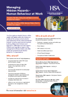 Managing Hidden Hazards - Human Behaviour at Work front page preview
              