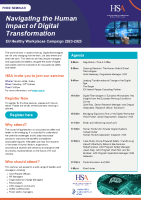 Navigating the Human Impact of Digital Transformation - Flyer front page preview
              