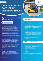 Code of Practice Safe Use of Industrial Trucks - Webinar for Trainers front page preview
              