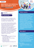 Mastering Psychosocial Risk Assessment with Work Positive Webinar Flyer front page preview
              