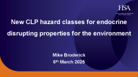 3. New CLP hazard classes for endocrine disrupting properties for the environment front page preview
              