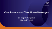 5. Conclusions and Take Home Messages front page preview
              