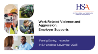 Paraig Earley: Work Related Violence and Aggression Employer Supports front page preview
              