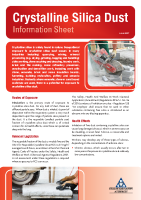 Silica Dust Information Sheet front page preview
              