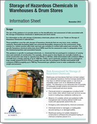 Storage of Hazardous Chemicals in Warehouses and Drum Stores Cover