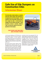 Safe Use of Site Dumpers on Construction Sites front page preview
              