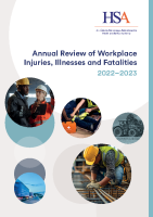 Annual Review of Workplace Injuries, Illnesses and Fatalities 2022–2023 front page preview
              