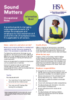 Sound Matters - Occupational Noise front page preview
              