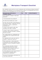 Workplace Transport Checklist front page preview
              
