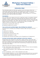Workplace Transport Safety - Falls from Vehicles front page preview
              