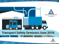 Transport Safety Seminar Presentation - 2016 front page preview
              