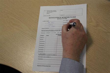 Diving Notification Form