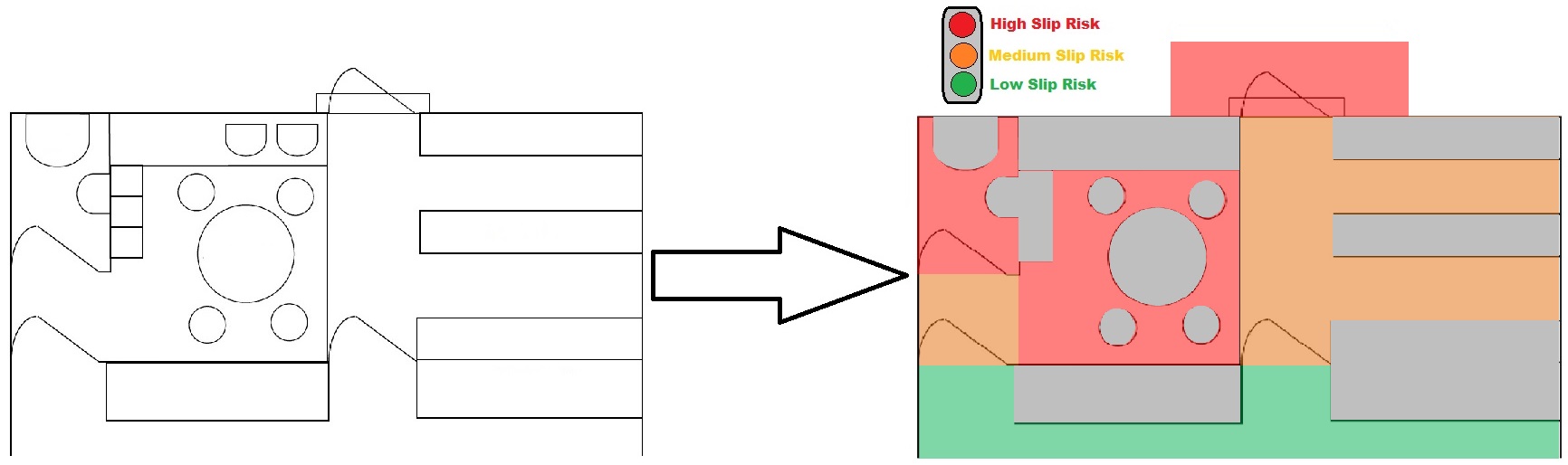 Slip risk map Slip risk map