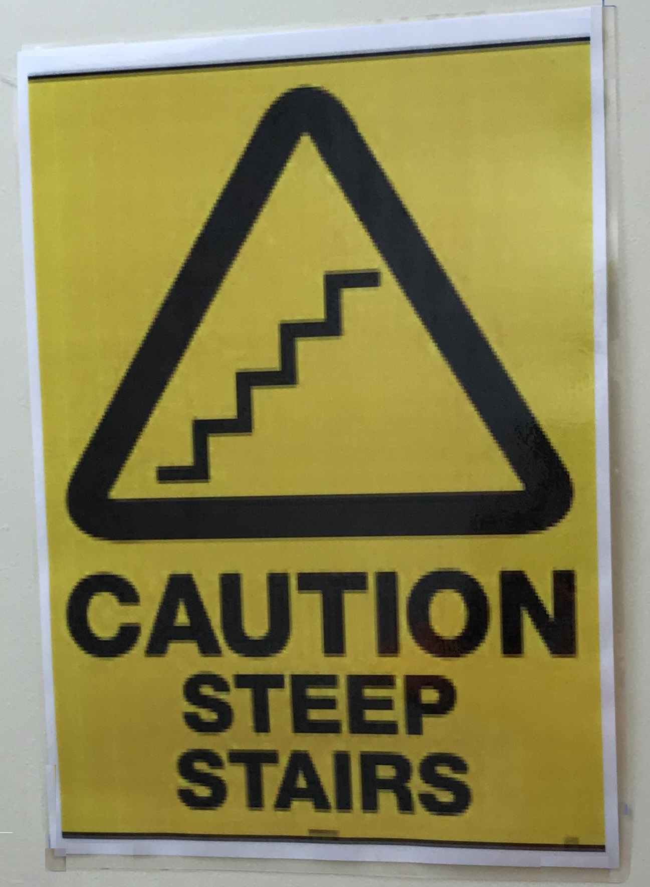 Steep Stairs Warning Sign