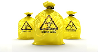 bags of biological waste