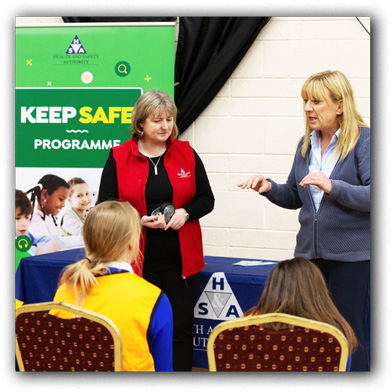 Kay Baxter and Brenda Guihen of the HSA at Keep Safe November 2019