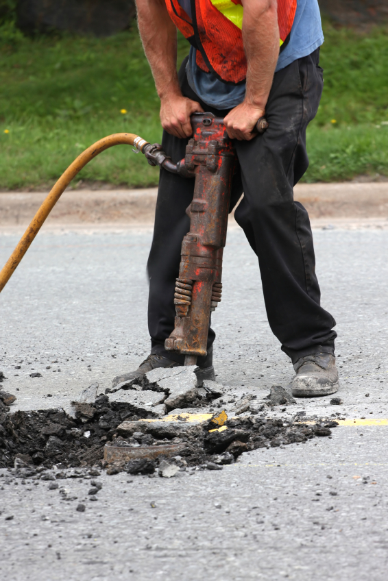 Operator breaking tarmac