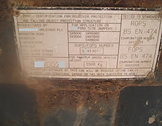 example image of ROPS label