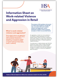 Information Sheet on Work-related Violence and Aggression in Retail thumbnail