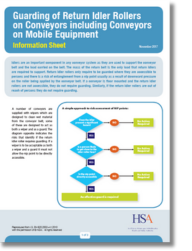 Guarding of Return Idler Rollers on Conveyors at Quarries - Information Sheet thumbnail