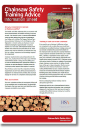 Chainsaw Safety Training Advice Information Sheet thumbnail