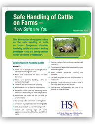 Safe Handling of Cattle on Farms Information Sheet thumbnail