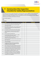 Construction Site Inspection Checklist Safety Representatives thumbnail
