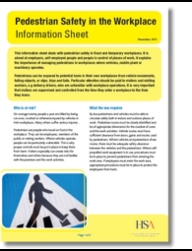 Pedestrian Safety in the Workplace Information Sheet thumbnail