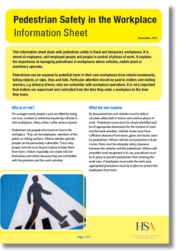Pedestrian Safety in the Workplace Information Sheet thumbnail