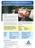 Motor Vehicle Repair Information Sheet thumbnail