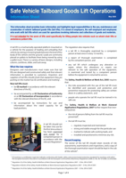 Safe Vehicle Tailboard Goods Lift Operations thumbnail