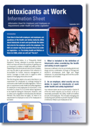 Intoxicants at Work Information Sheet thumbnail
