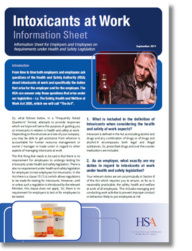Intoxicants at Work Information Sheet thumbnail