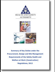 Summary of Key Duties under the Procurement, Design and Site Management Requirements of the Safety Health and Welfare at Work (Construction) Regulations, 2013 thumbnail