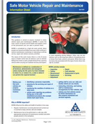 Safe Motor Vehicle Repair and Maintenance - Info Sheet thumbnail
