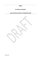 Code of Practice  Safe Industrial Truck Operation Public Consultation thumbnail