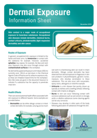 Dermal Exposure Information Sheet thumbnail