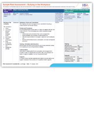 Sample Risk Assessment – Bullying in the Workplace thumbnail