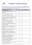 Workplace Transport Checklist thumbnail