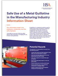 Safe Use of a Metal Guillotine in the Manufacturing Industry Information Sheet thumbnail