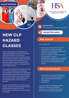 New CLP Hazard Classes  Webinar 2025 Flyer thumbnail