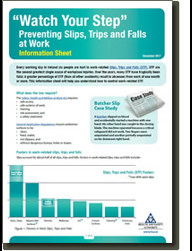 Preventing Slips, Trips and Falls at Work - Information Sheet thumbnail