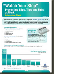Preventing Slips, Trips and Falls at Work - Information Sheet thumbnail