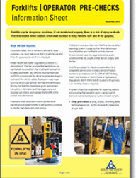 Forklift Operator Pre-Checks Information Sheet thumbnail